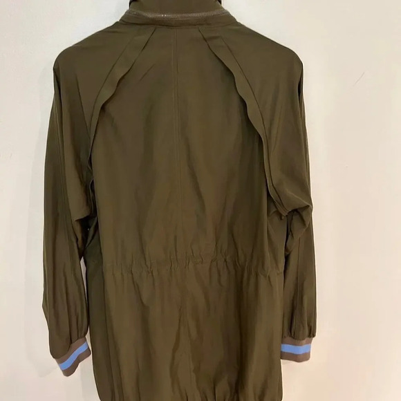 Free people oversized long bomber windbreaker w concealable hood XS funnel neck - Picture 7 of 8